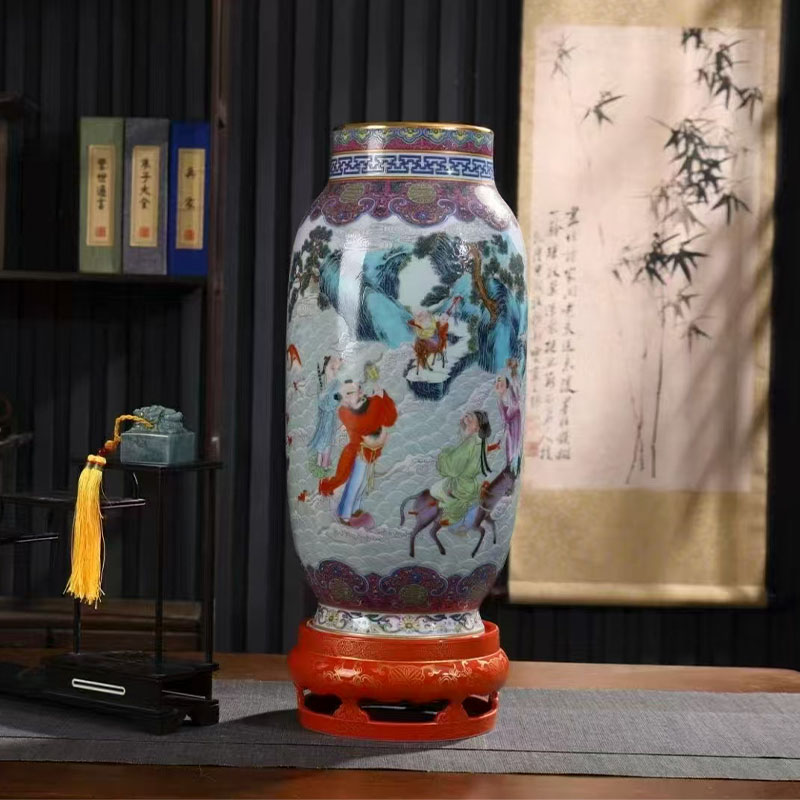 亚太地区手工艺大师李文跃创作《八仙祝寿.江山一统》尊